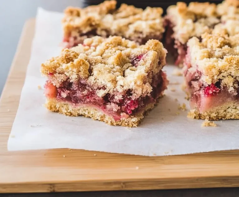 Strawberry-Rhubarb Streusel Bars