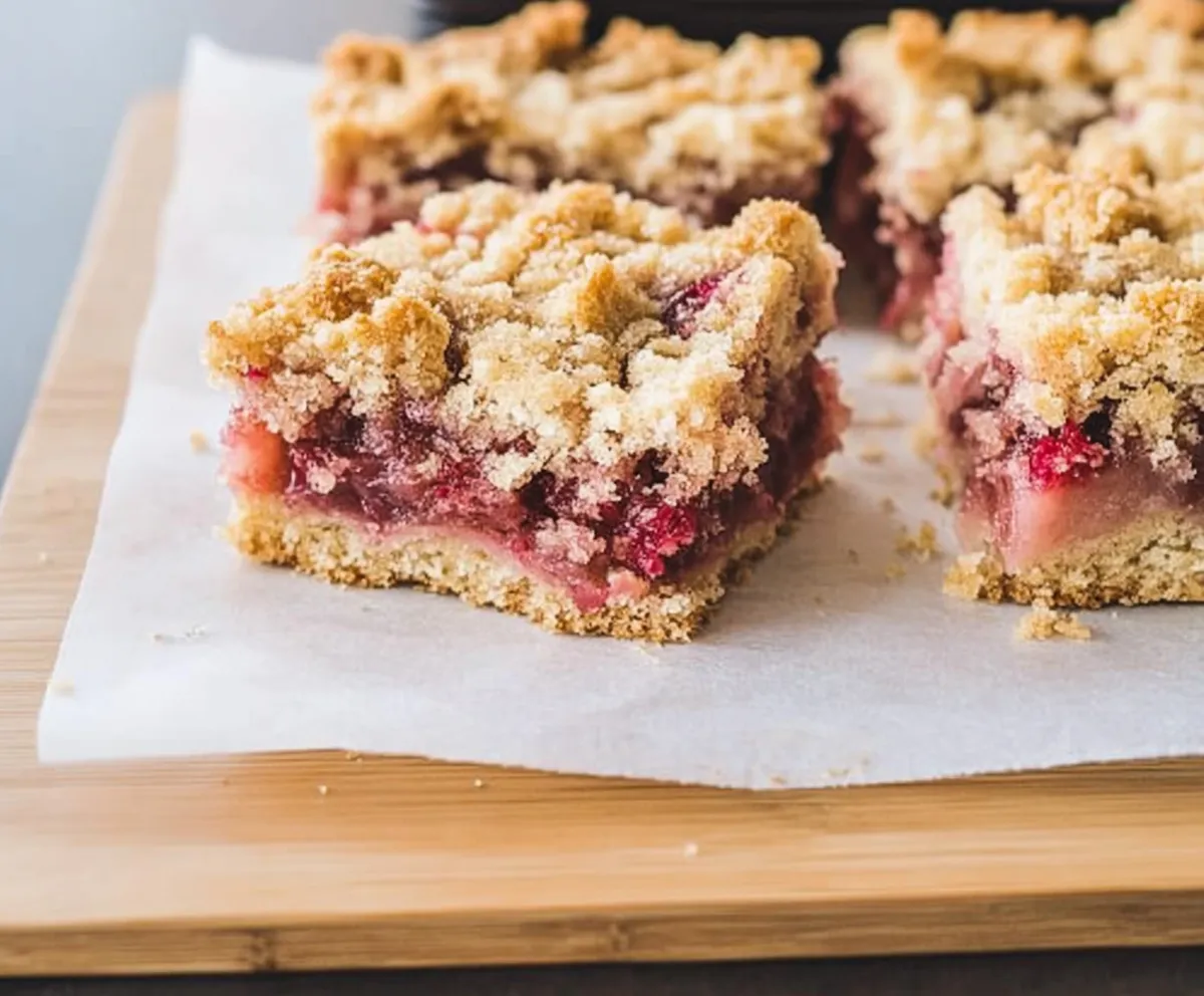 Strawberry-Rhubarb Streusel Bars