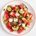 Watermelon Salad with Cucumber and Feta